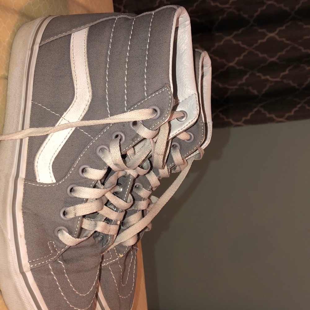 gray high top vans